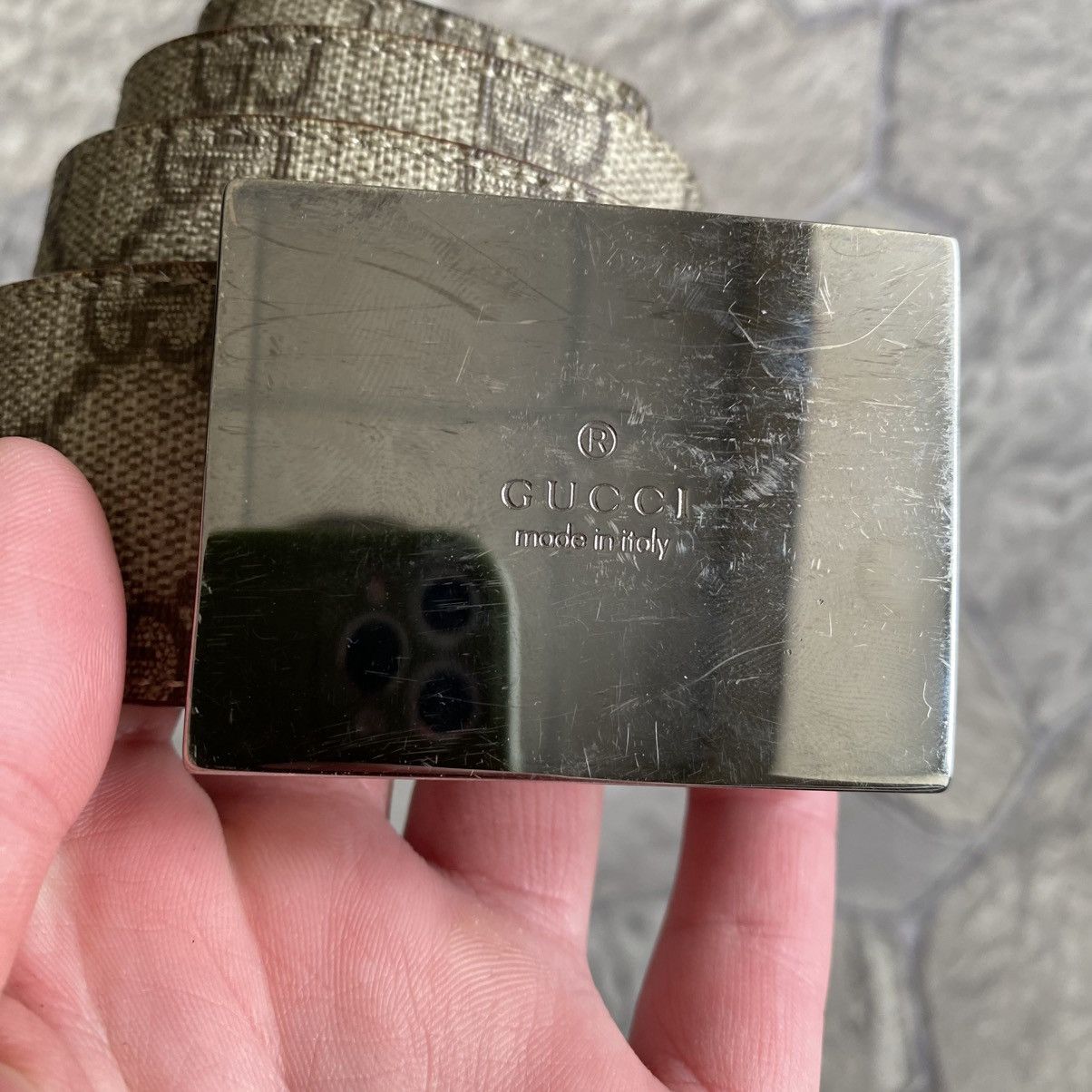 Gucci Vintage Gucci Monogram Belt Size ONE SIZE - 2 Thumbnail