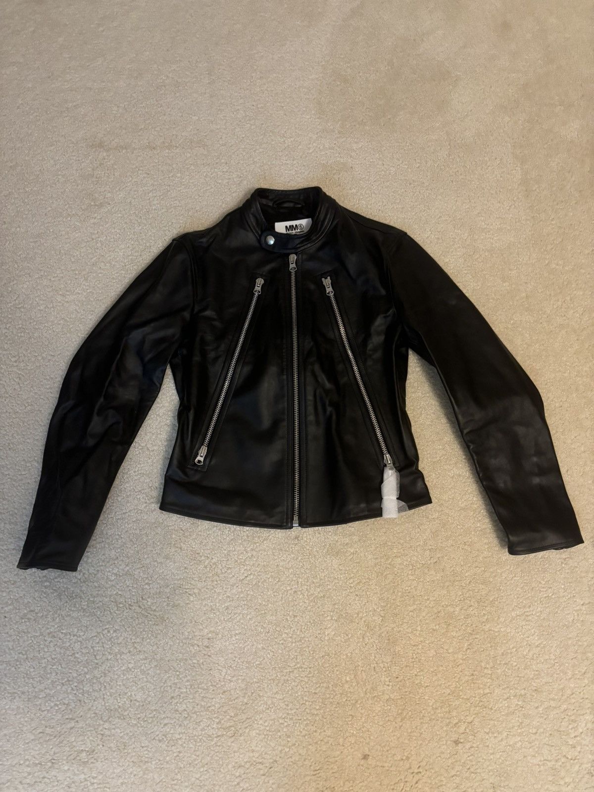 Maison Margiela margiela mm6 5 zip leather jacket | Grailed