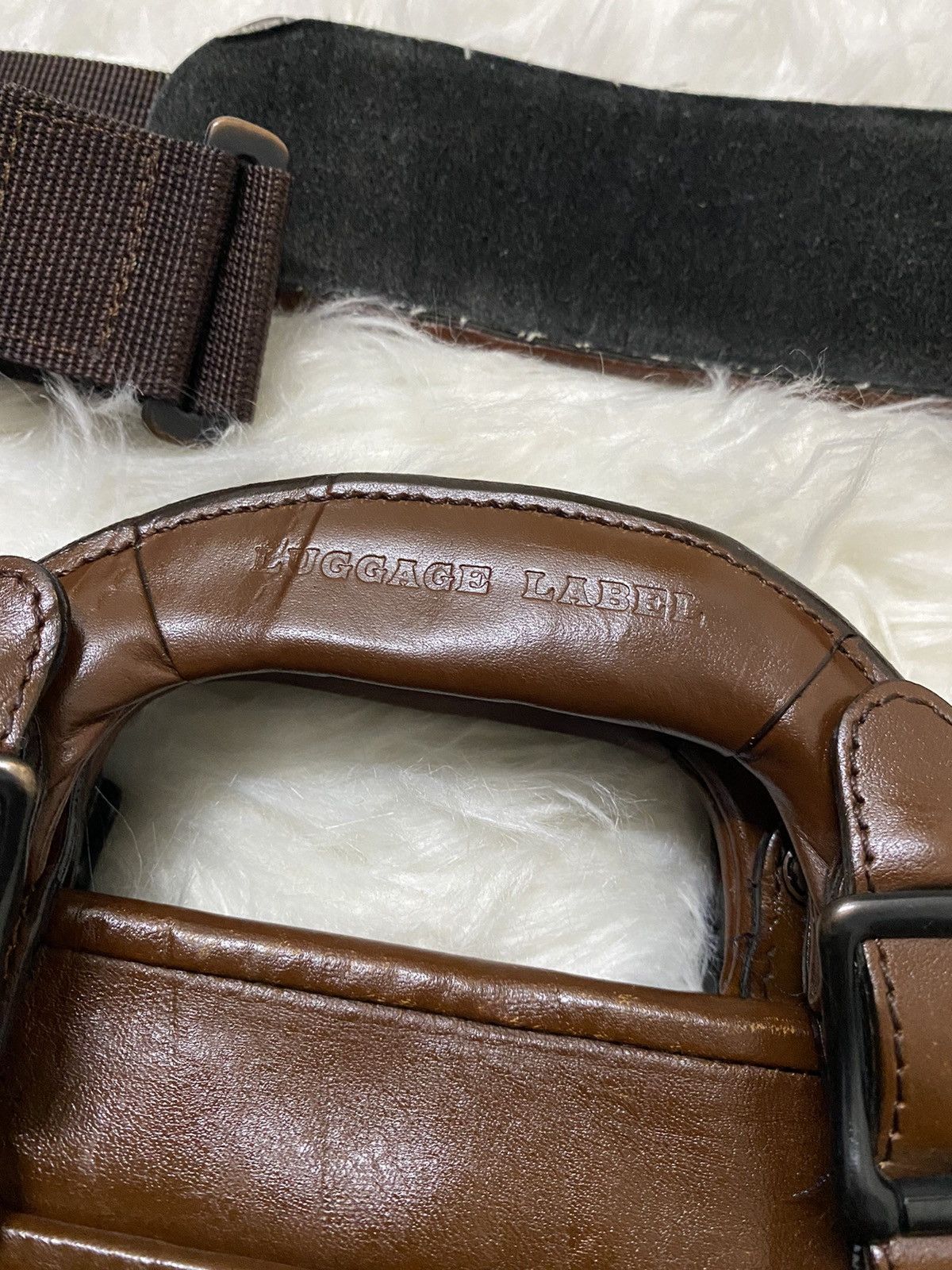 Leather × Porter × Vintage LUGGAGE LABEL LEATHER MESSENGER BAG BY PORTER YOSHIDA GROUP Size ONE SIZE - 3 Thumbnail