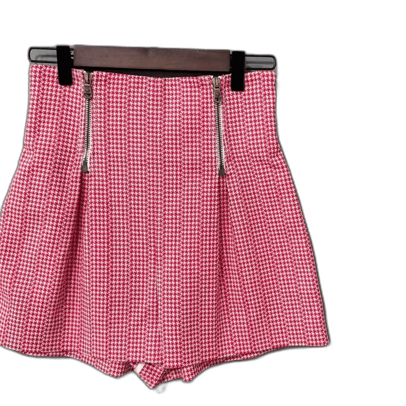 Versace Houndstooth Skirt by Gianni Versace Size 38" / US 16 / IT 52 - 1 Thumbnail