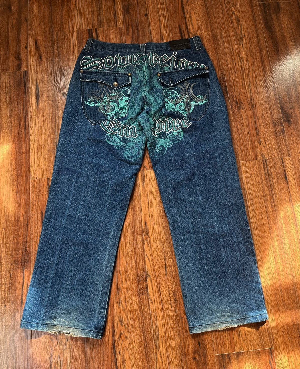 Vintage Vintage pants baggy fit Flared max y2k denim Japan Style Grailed