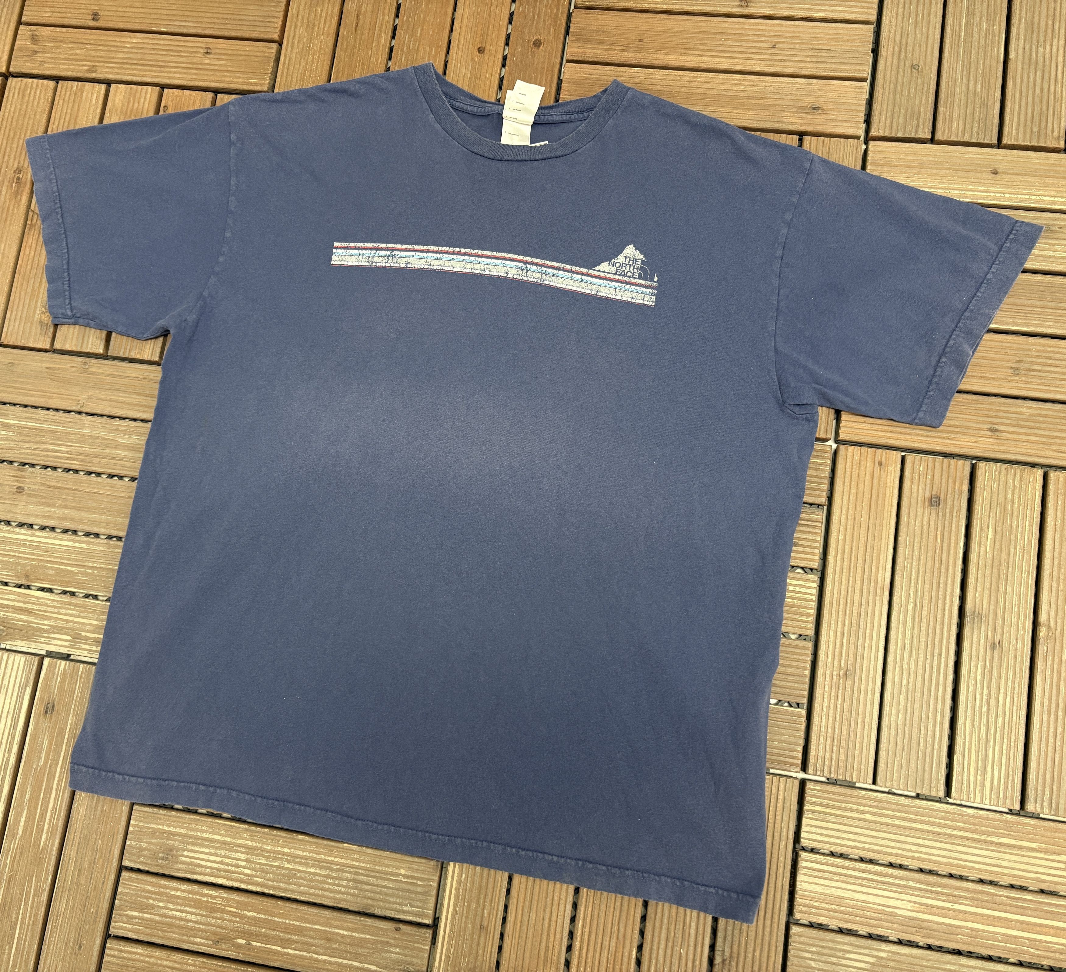 The North Face The North Face Striped Vintage Blue T-Shirt Tee Size US XL / EU 56 / 4 - 3 Thumbnail