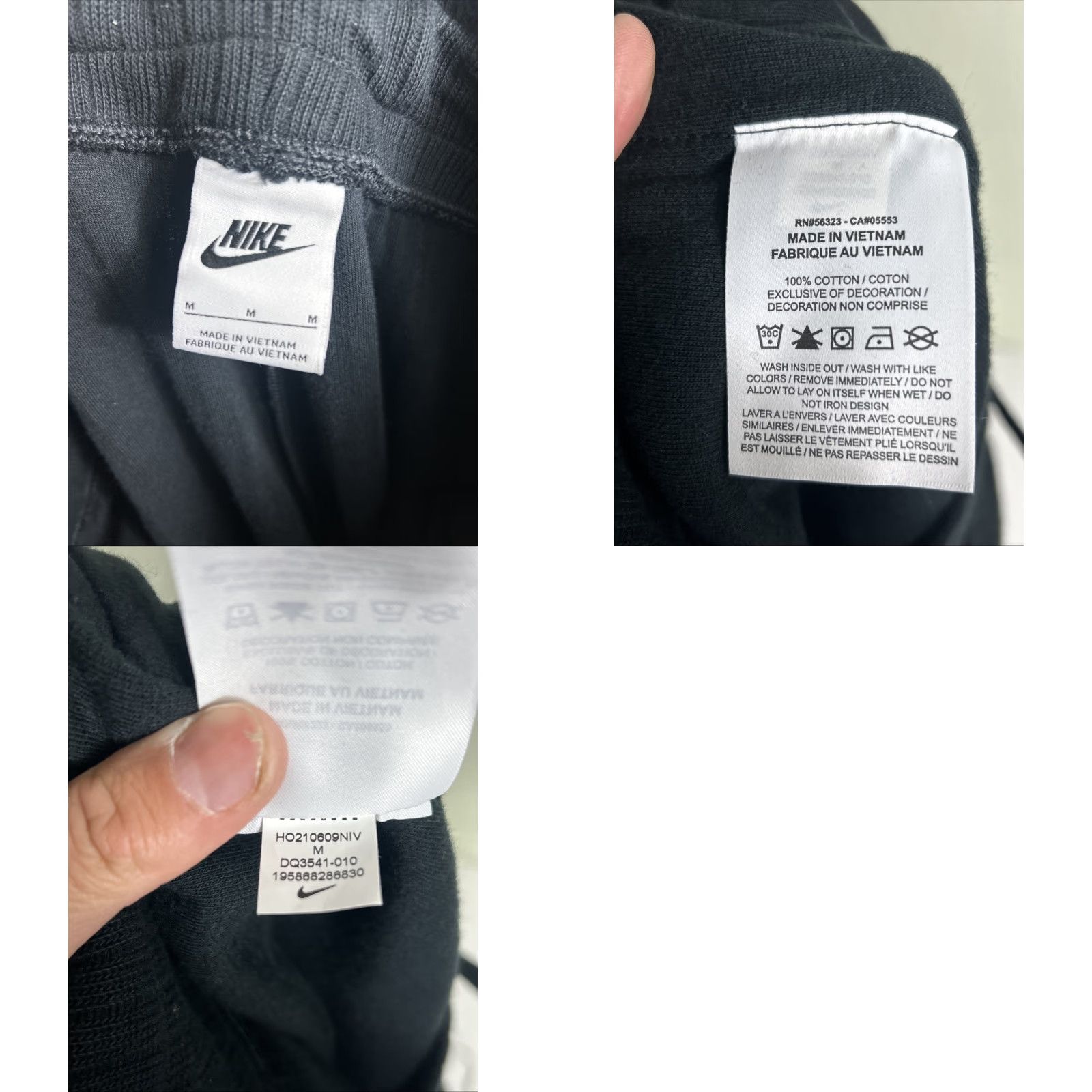 Nike Nike Womens Black Cropped Ribbed Athletic Pants M Size 32" / US 10 / IT 46 - 9 Thumbnail