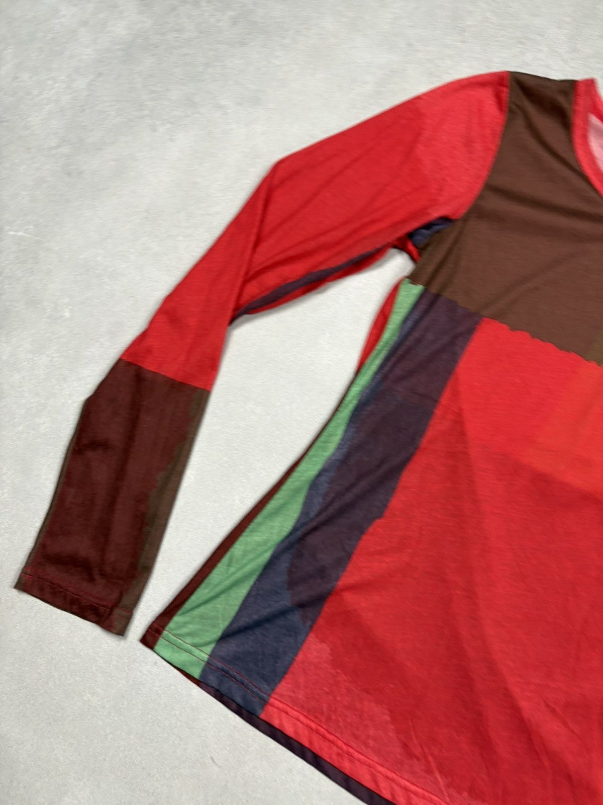 Rundholz Rundholz Abstract Color Block Mesh Long Sleeve Top Size M Size M / US 6-8 / IT 42-44 - 6 Thumbnail