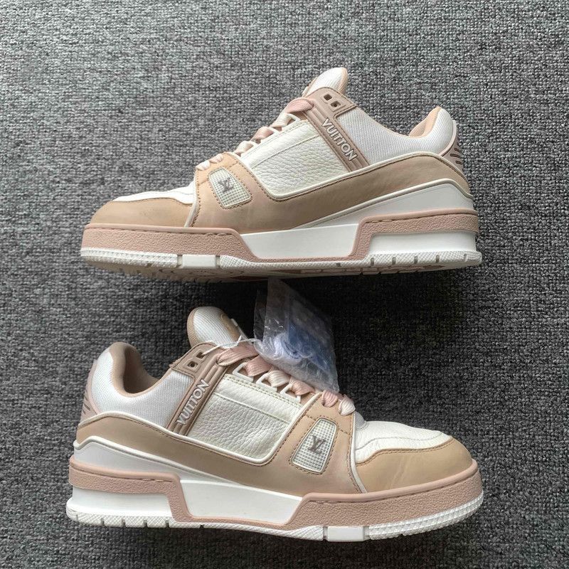 Louis Vuitton Louis Vuitton Pink and White Trainer Sneakers Size US 6 / IT 36 - 5 Thumbnail