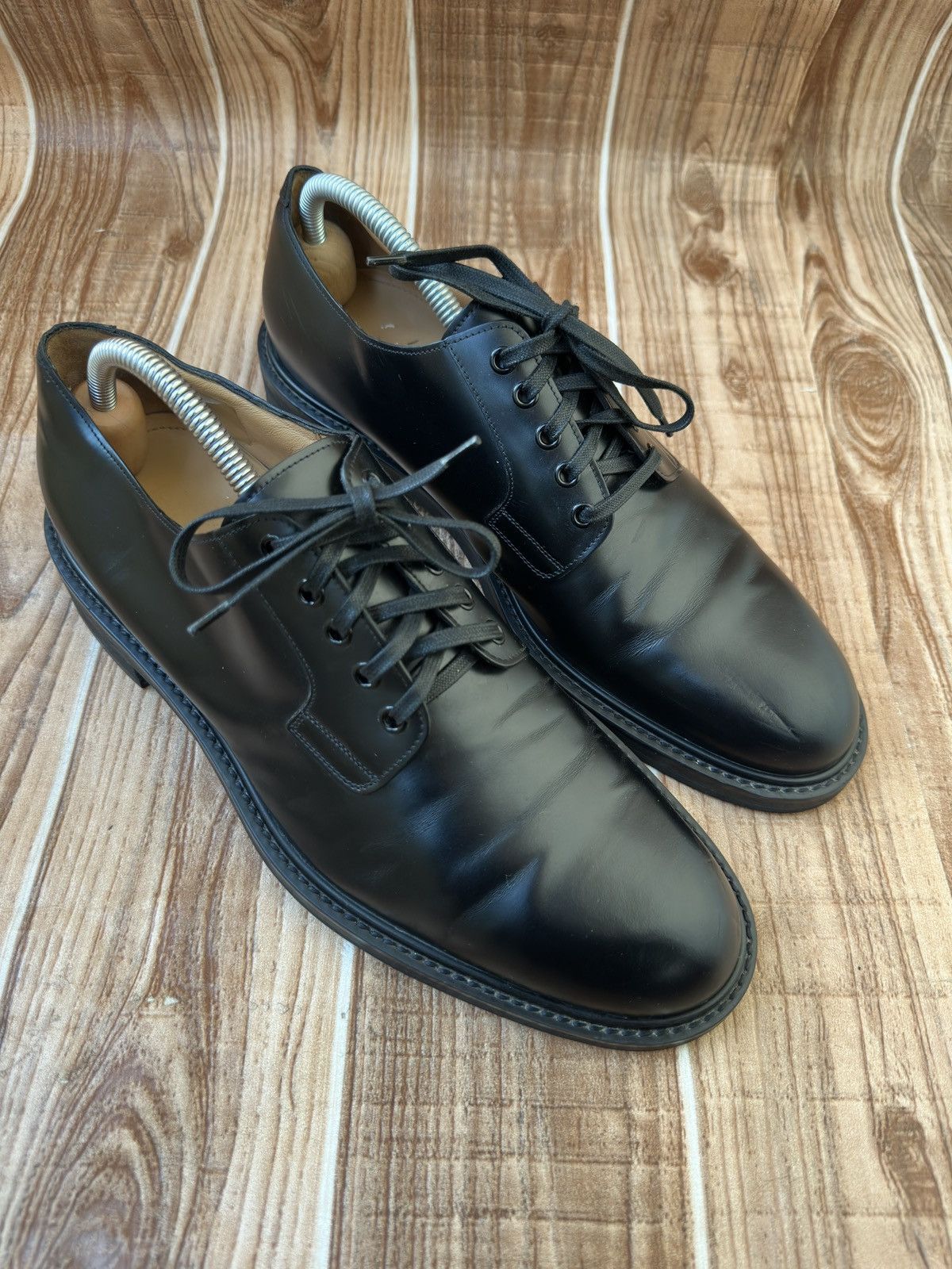 Louis Vuitton Louis Vuitton Black Leather Lace Up Derby Oxfords Size US 9 / EU 42 - 2 Thumbnail