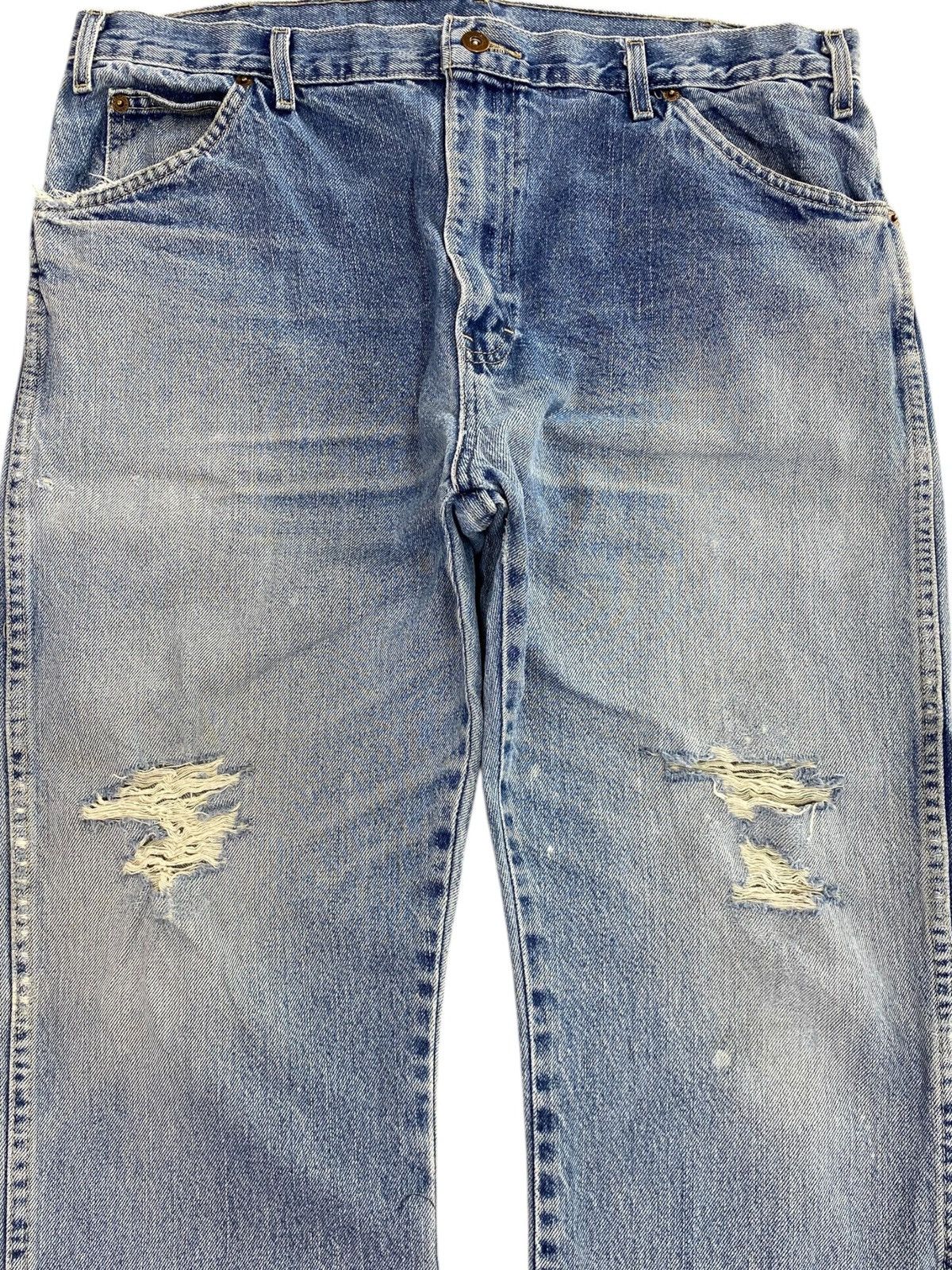 Dickies Dickies Distressed Light Wash Baggy Wide Leg Jeans Size US 36 / EU 52 - 2 Thumbnail