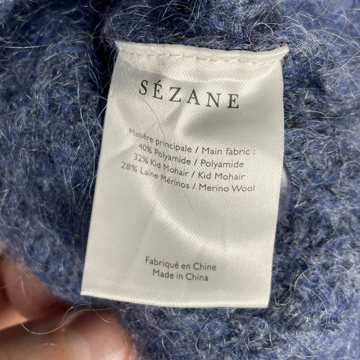 Sezane Sezane Kid Mohair Merino Wool Achille Cardigan Sweater Size XS / US 0-2 / IT 36-38 - 12 Thumbnail