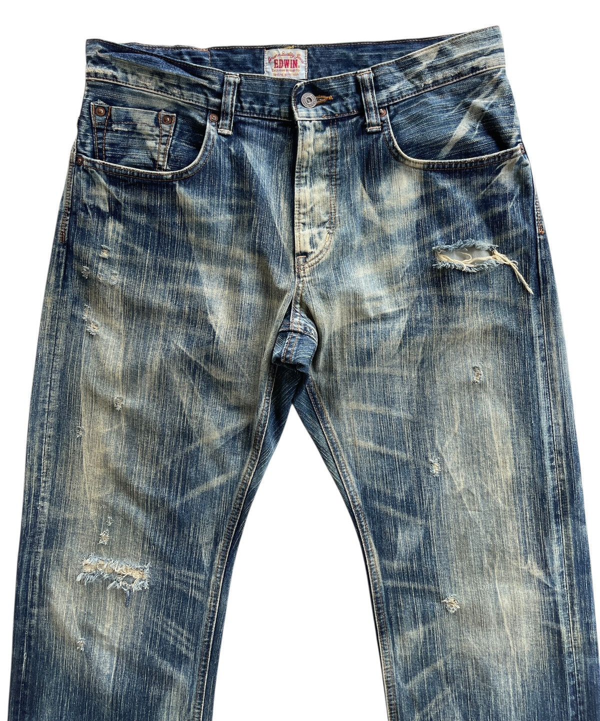 Vintage Vintage Edwin Distressed Rusty Denim Size US 34 / EU 50 - 5 Thumbnail