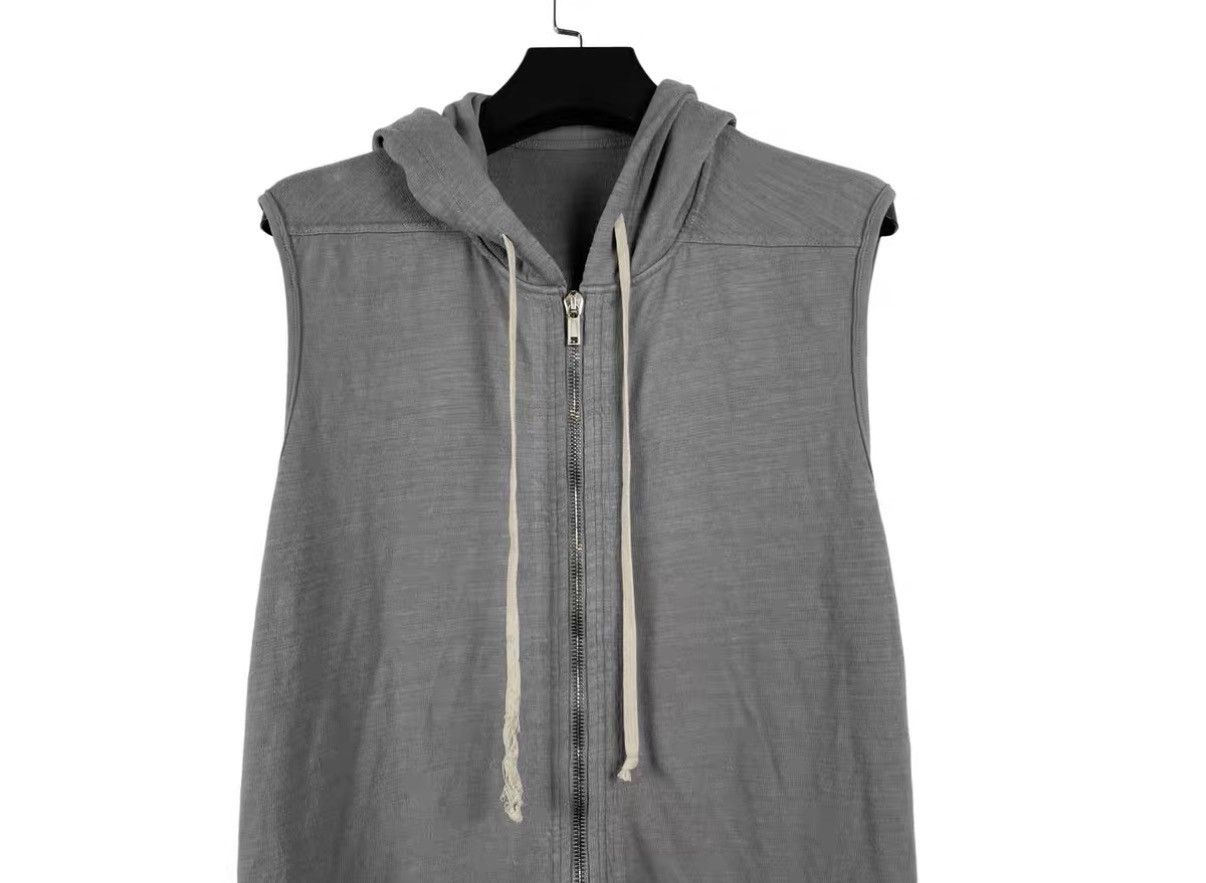 Rick Owens Rick Owens DRKSHDW Grey Sleeveless Zip Hoodie J31 Size US L / EU 52-54 / 3 - 4 Thumbnail