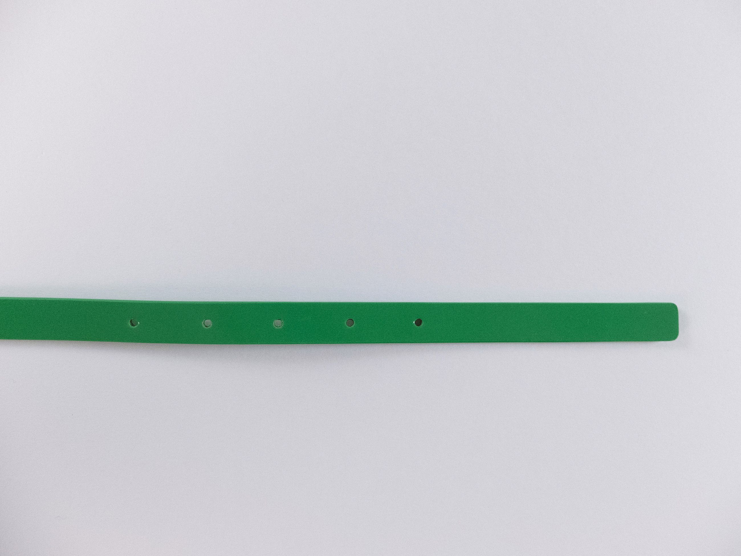 Bottega Veneta BOTTEGA VENETA Grasp green & gold triangle leather belt 75 Size ONE SIZE - 7 Thumbnail