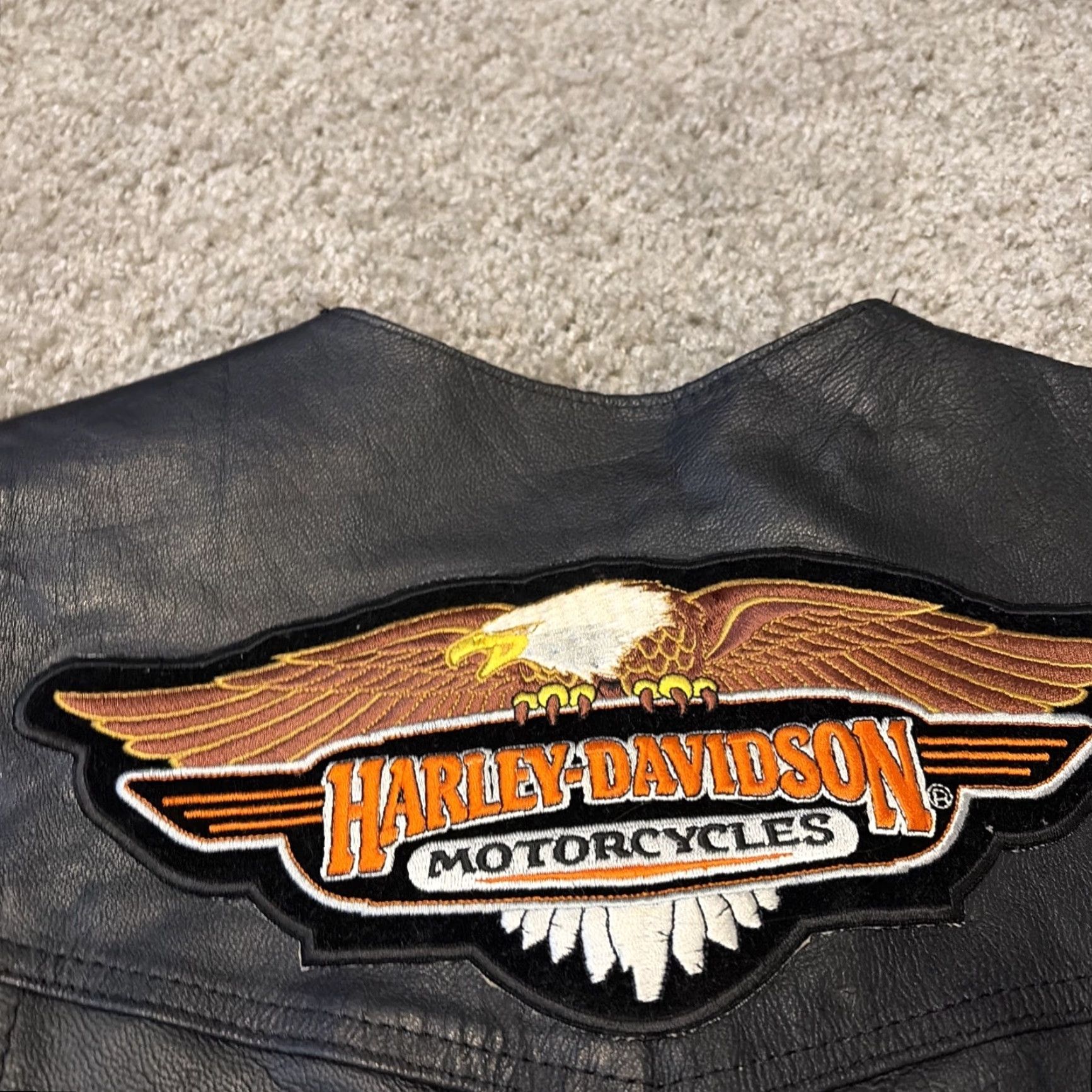 Harley Davidson VINTAGE Harley-Davidson Titan Motorcycles Patch Leather Biker Vest 2XL Men Black Leather Patch Biker 2XL Mens Size US XXL / EU 58 / 5 - 4 Thumbnail