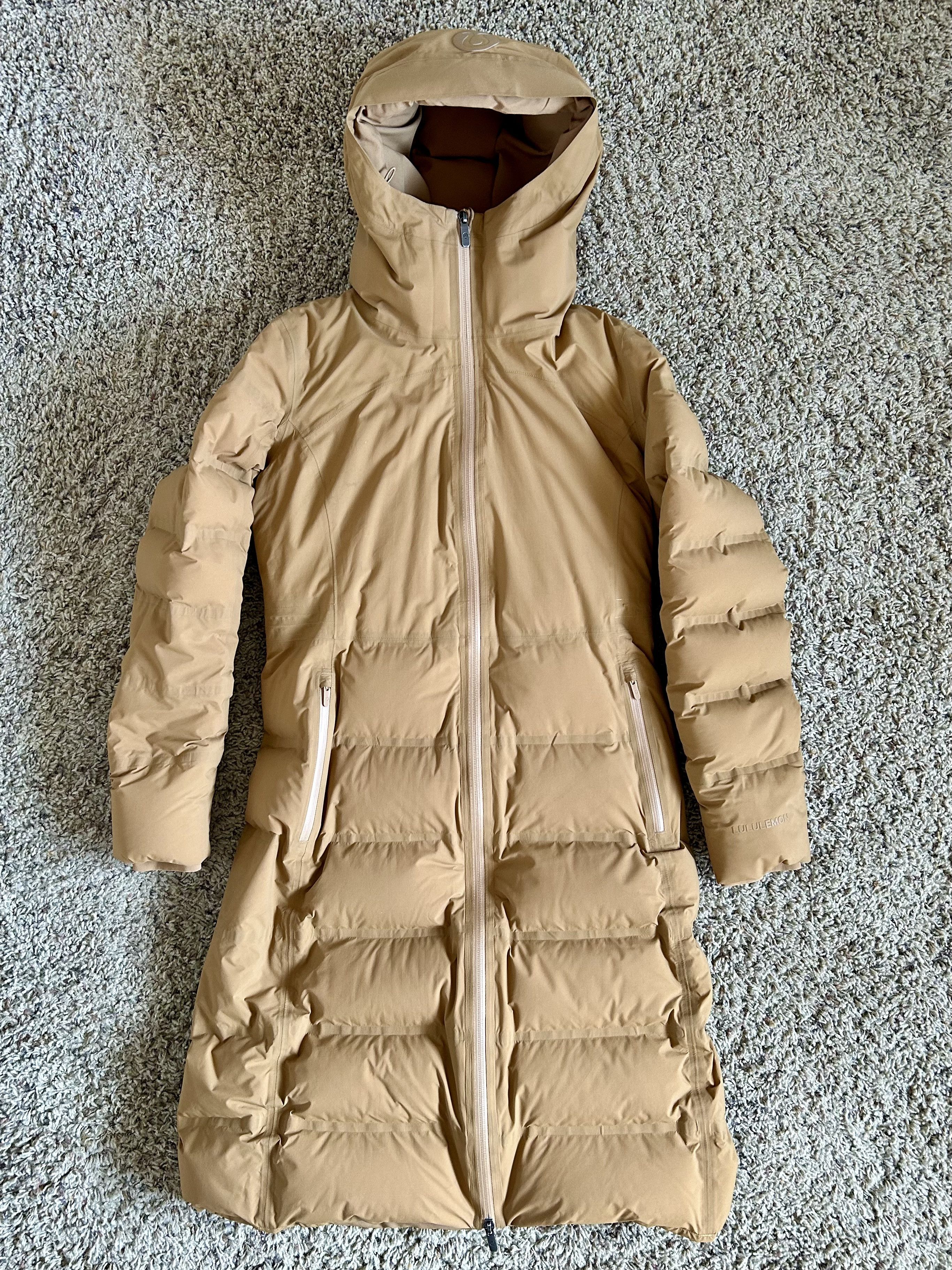 image of Lululemon Sleet Street Long Jacket- Bold Beige, Women's (Size Medium)
