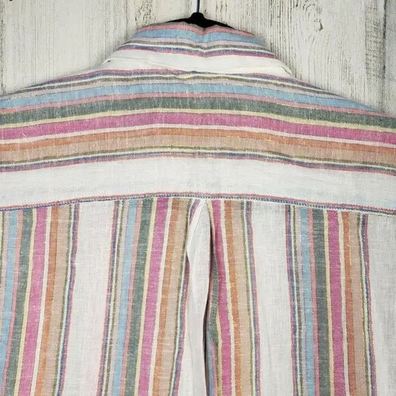 Other Velvet Heart Linen Blend Striped Button Up Blouse Medium Size M / US 6-8 / IT 42-44 - 11 Thumbnail