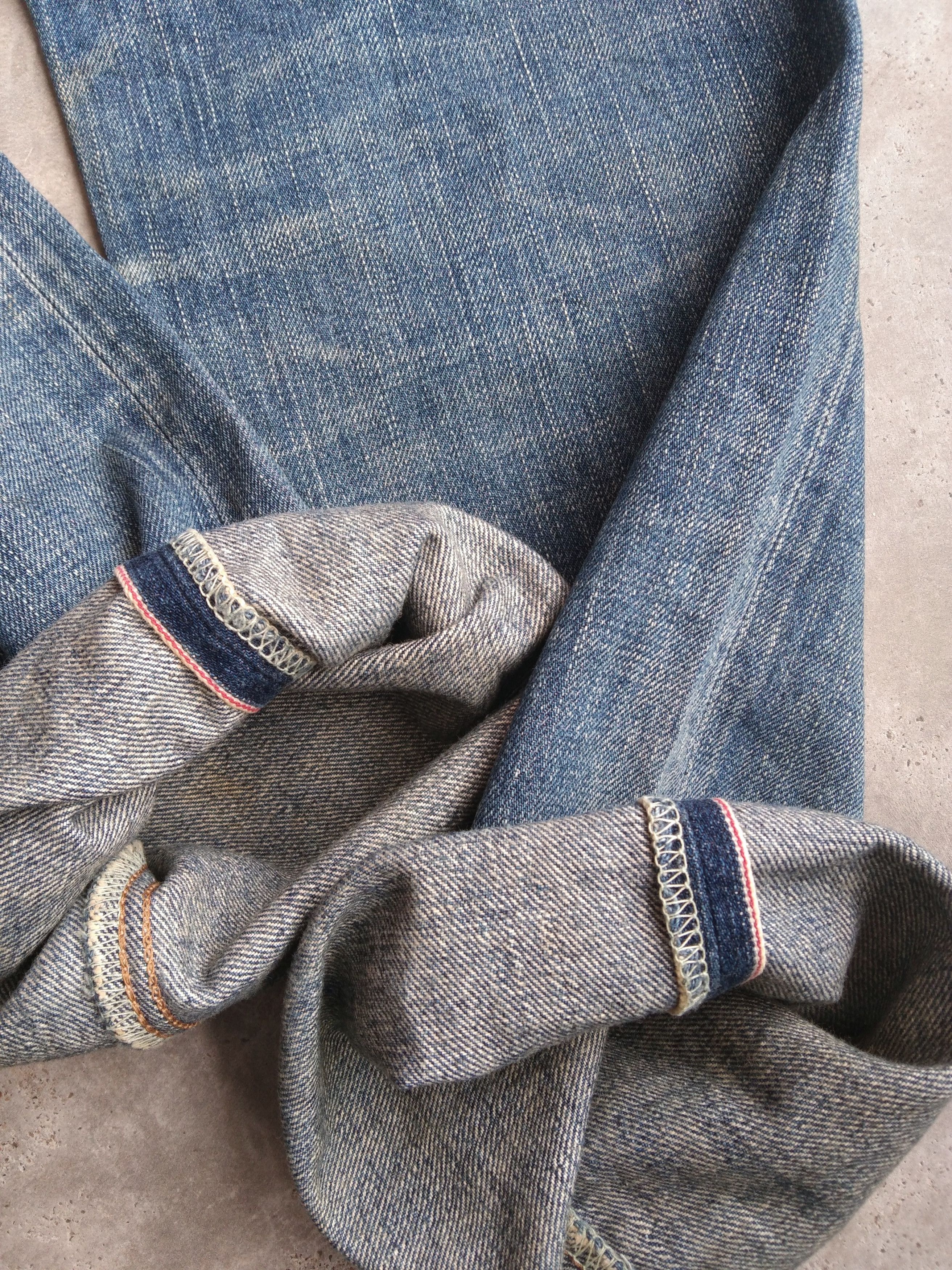 Japanese Brand Vintage Redline Edwin 505 Selvedge Distressed Jeans 30x29 Size US 30 / EU 46 - 3 Thumbnail