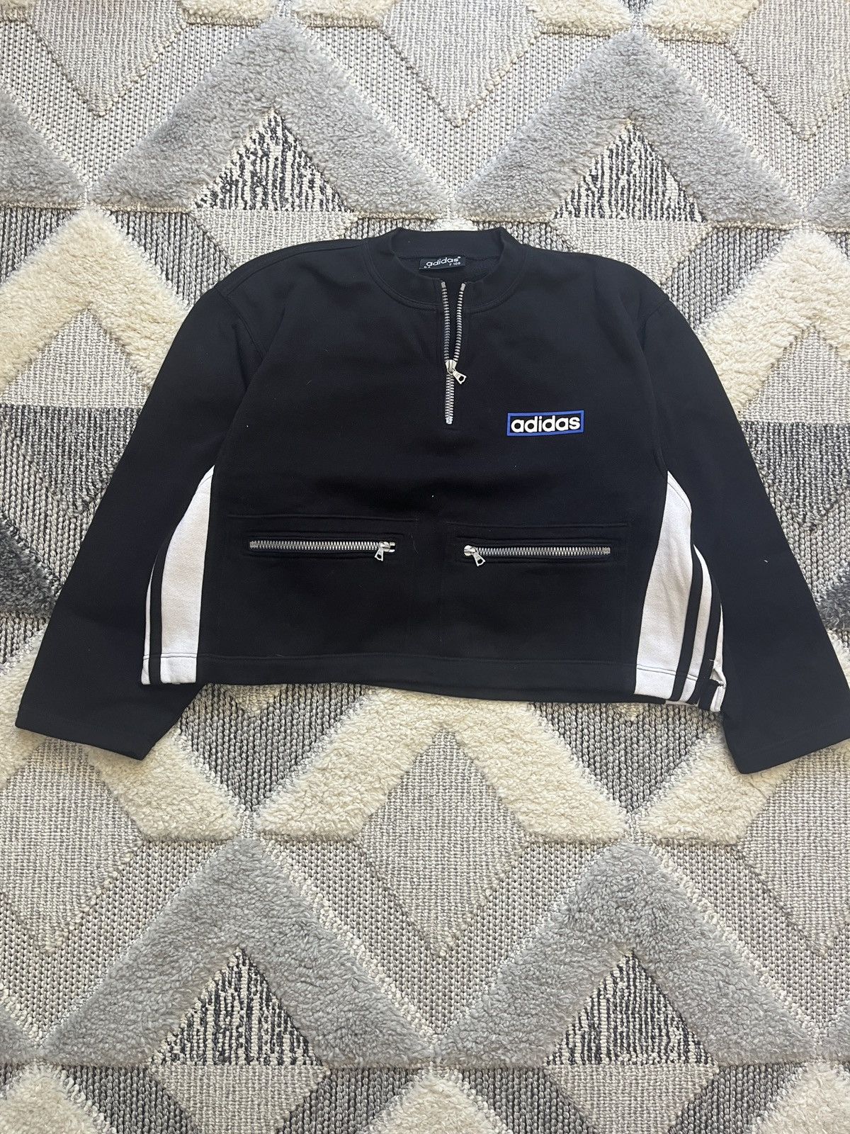 Adidas × Vintage ADIDAS VINTAGE 1/4 ZIP SWEATSHIRT BIG LOGO Size M / US 6-8 / IT 42-44 - 1 Thumbnail