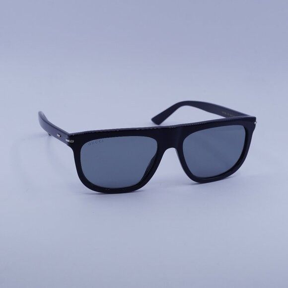 Gucci Gucci GG1726S 003 Sunglasses Blue Square Frame, Grey Lenses Size ONE SIZE - 1 Thumbnail
