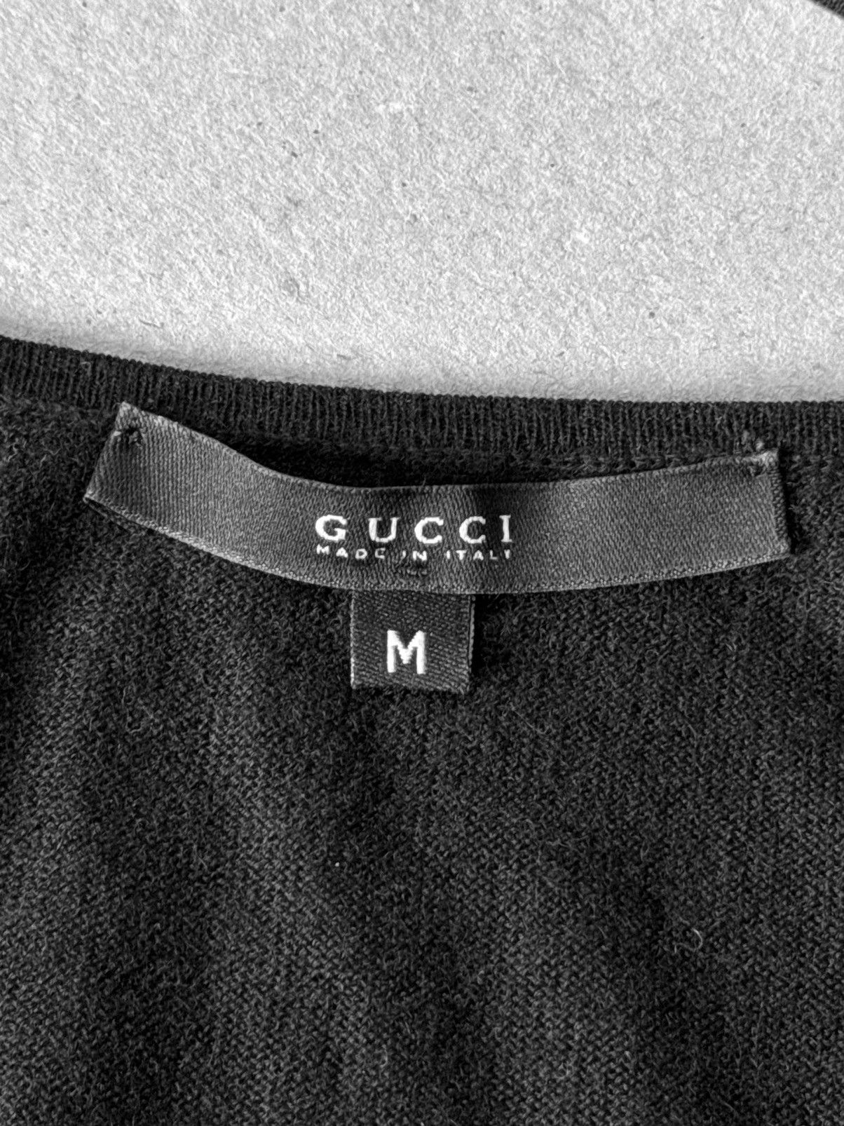 Gucci Runway Gucci by Tom Ford Draped Semi Sheer Cashmere Blouse Size M / US 6-8 / IT 42-44 - 5 Thumbnail