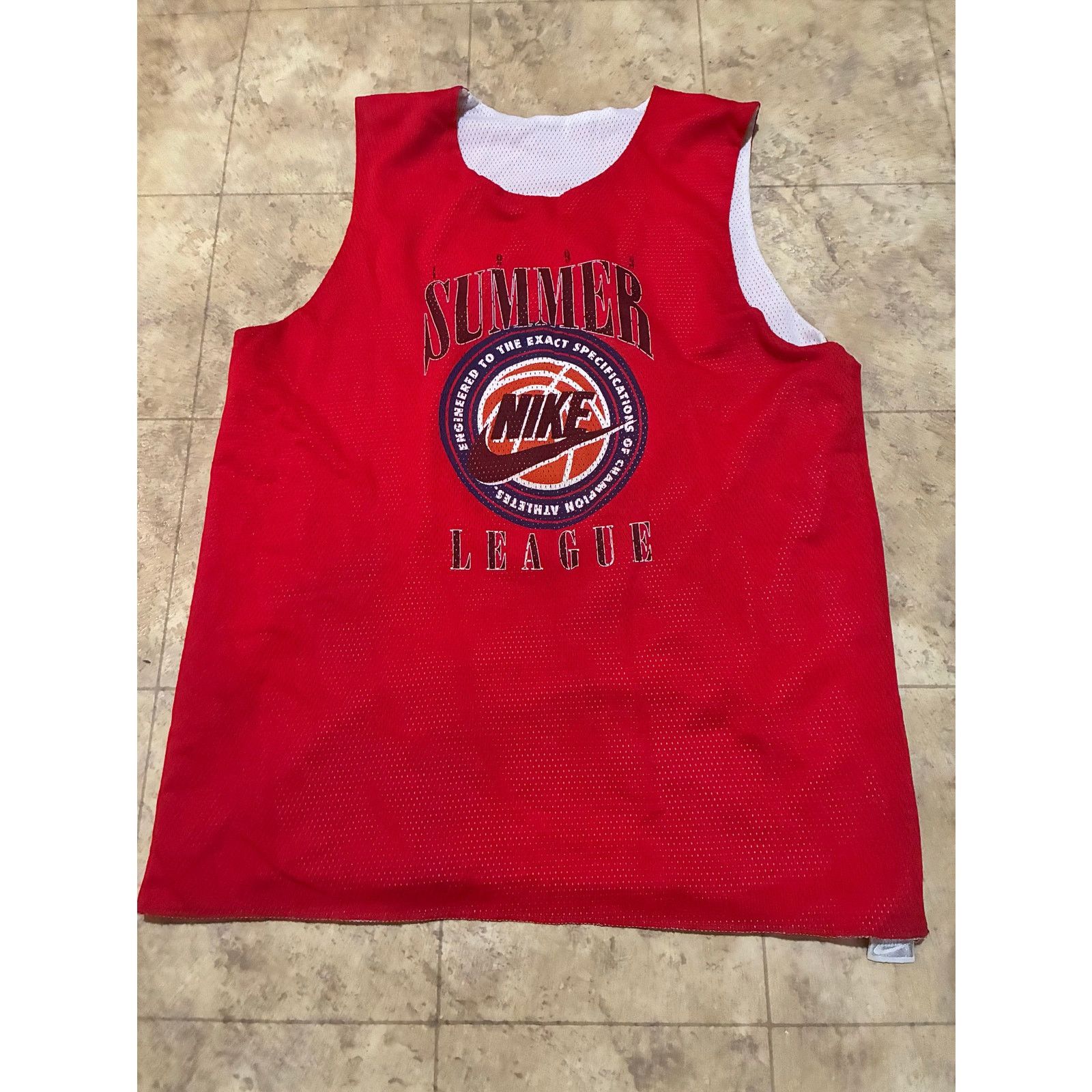 Nike Vintage 1993 Nike Summer League Basketball Jersey Large Red Size US XL / EU 56 / 4 - 1 Thumbnail