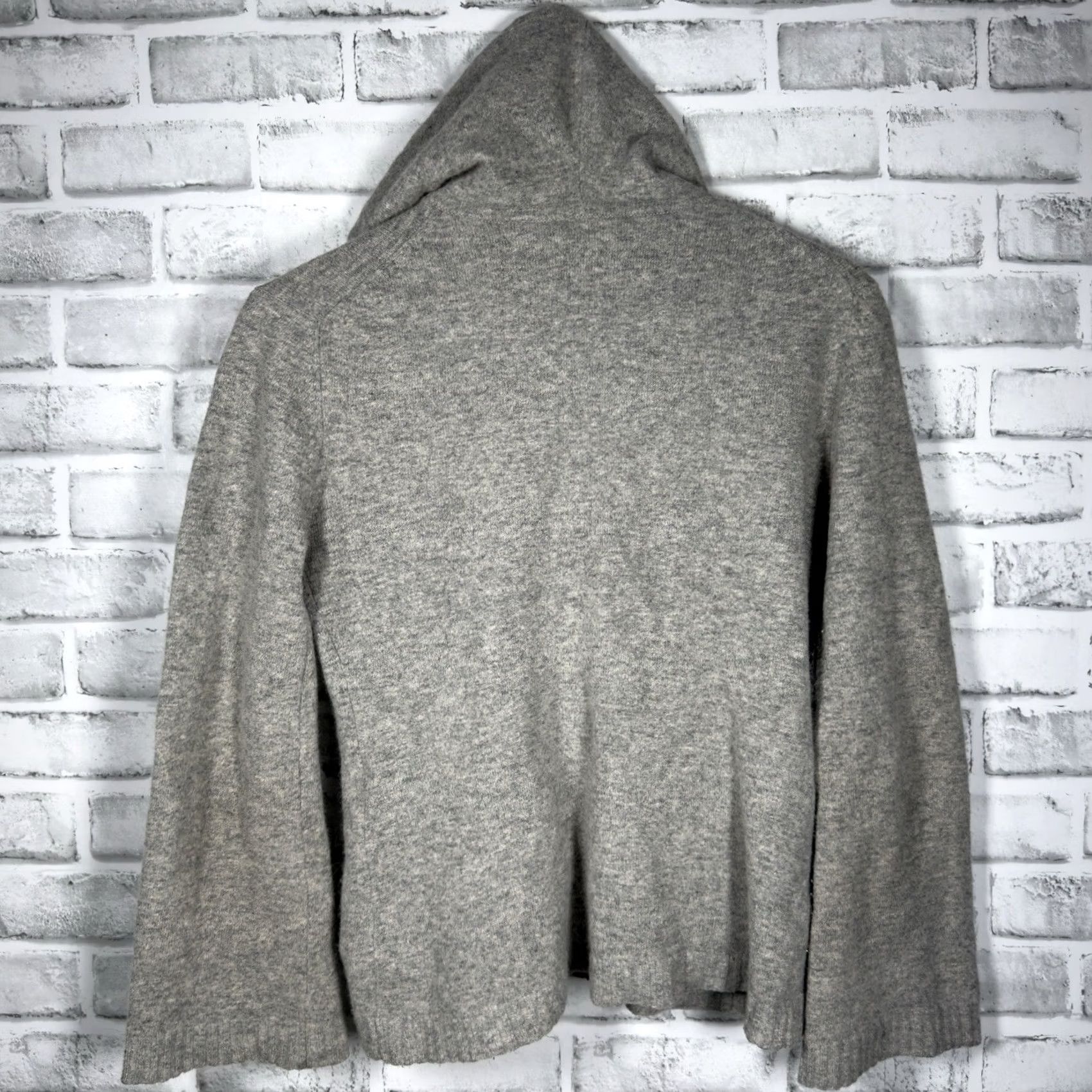 Vintage Lambswool / Angora Blend Full Zip Gray Hoodie Jacket Womens XS size Gray Lambswool Angora Full Zip Womens XS Basic Jacket Size XS / US 0-2 / IT 36-38 - 4 Thumbnail