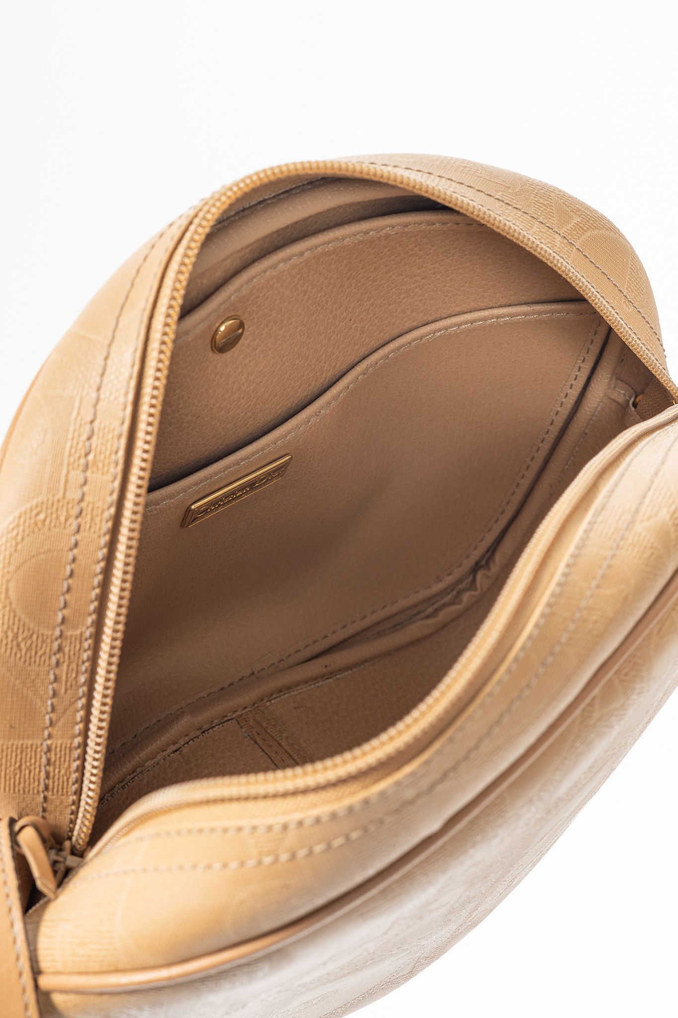 Dior Christian Dior Camel Trotter Leather-Trim Shoulder Bag Size ONE SIZE - 10 Thumbnail