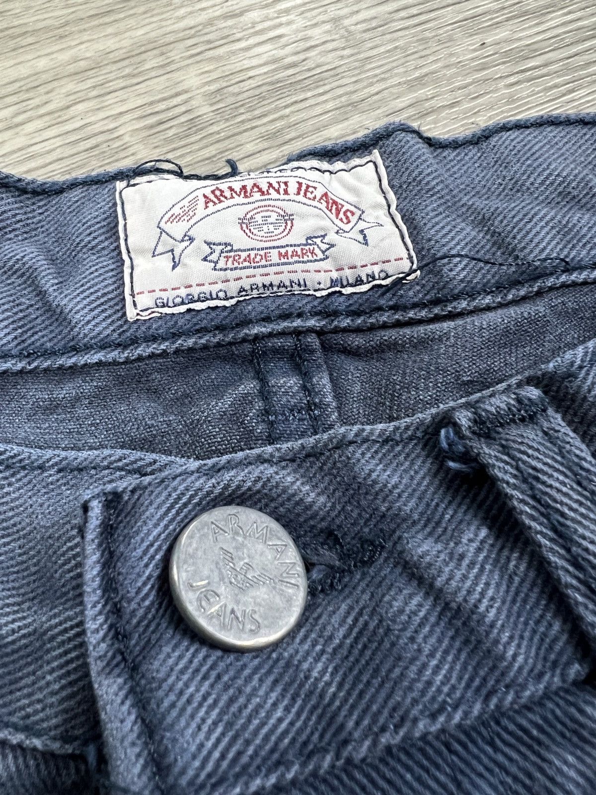 Armani ARMANI JEANS 90s Tapered Denim Logo Metal Size 32 Size US 32 / EU 48 - 6 Thumbnail