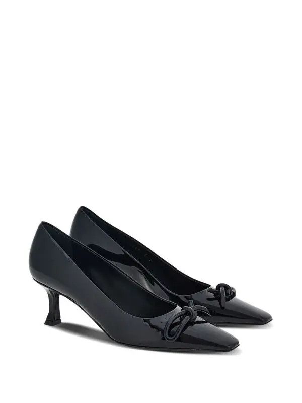 Salvatore Ferragamo o1s1rm0924 Detailing Leather Pumps in Black Size US 8.5 / IT 38.5 - 2 Thumbnail