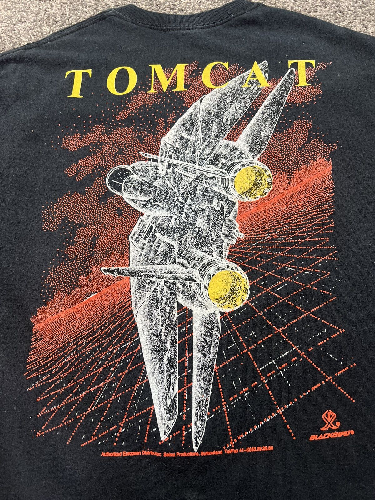 Gildan Vintage F-14 Tomcat Fighter Jet All Over Print Black Shirt Size US M / EU 48-50 / 2 - 6 Thumbnail