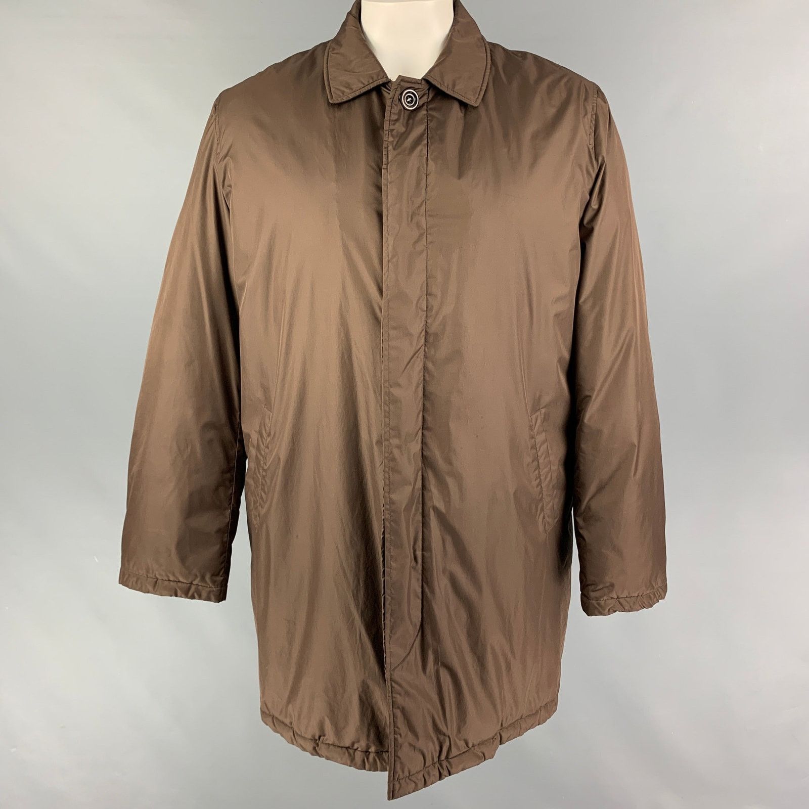 Etro ETRO Size XL Brown Polyester Cotton Hidden Placket Coat Size US XL / EU 56 / 4 - 1 Thumbnail