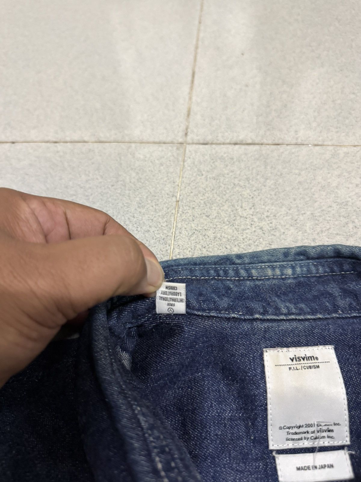 Visvim Visvim waterdrop cowboy selvedge denim shirt Size US M / EU 48-50 / 2 - 5 Thumbnail