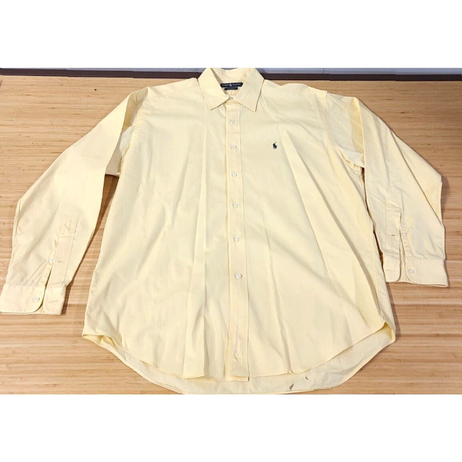 Polo Ralph Lauren Polo Ralph Lauren Shirt Men Yellow L Long Sleeve Button-Down Collar Cotton Knit Embroidered Logo Button-Up Size US L / EU 52-54 / 3 - 2 Thumbnail
