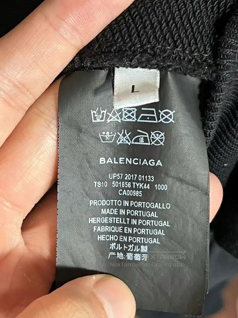Balenciaga Balenciaga Black and white wheat ear logo letter hoodie Size US L / EU 52-54 / 3 - 3 Thumbnail
