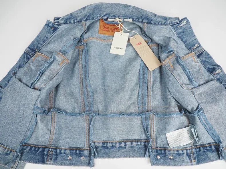 Vetements Vetements Blue Patchwork Denim Jacket Size US S / EU 44-46 / 1 - 7 Thumbnail