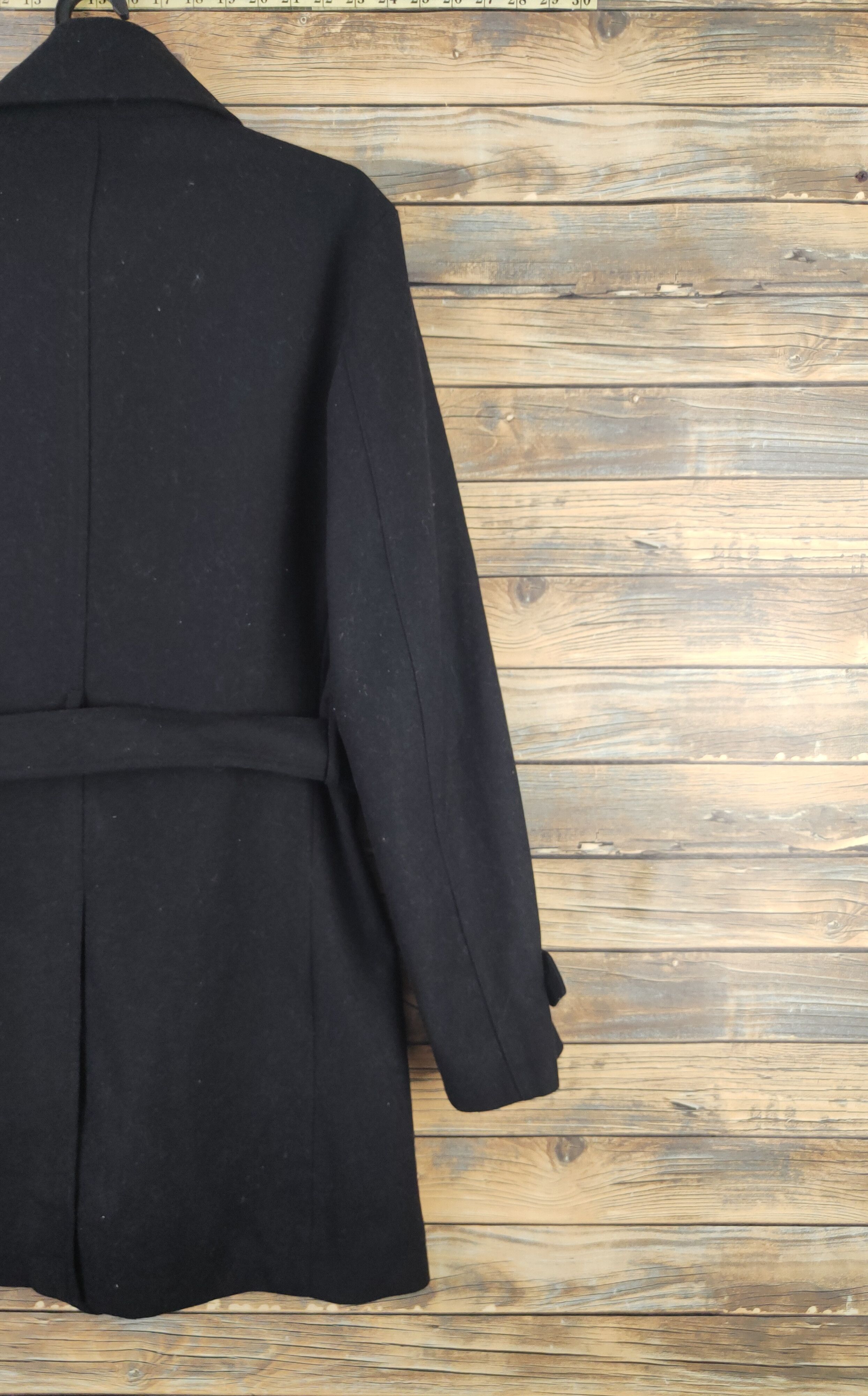 Roen Roen-Semantic Design Black Wool Coats #W2256 Size L / US 10 / IT 46 - 9 Thumbnail
