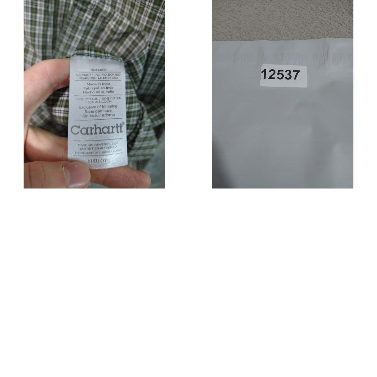 Carhartt Carhartt Shirt Mens Large Green Plaid Long Sleeve Button Down Cotton S153 Size US L / EU 52-54 / 3 - 8 Thumbnail