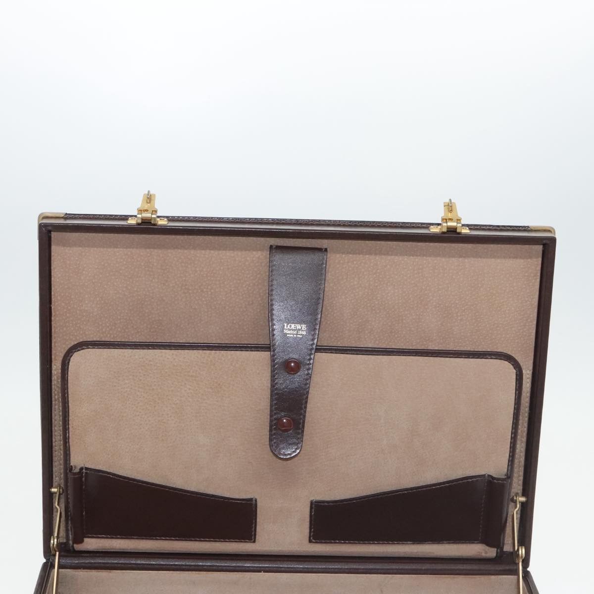Loewe LOEWE Anagram Trunk Leather Brown Size ONE SIZE - 16 Thumbnail
