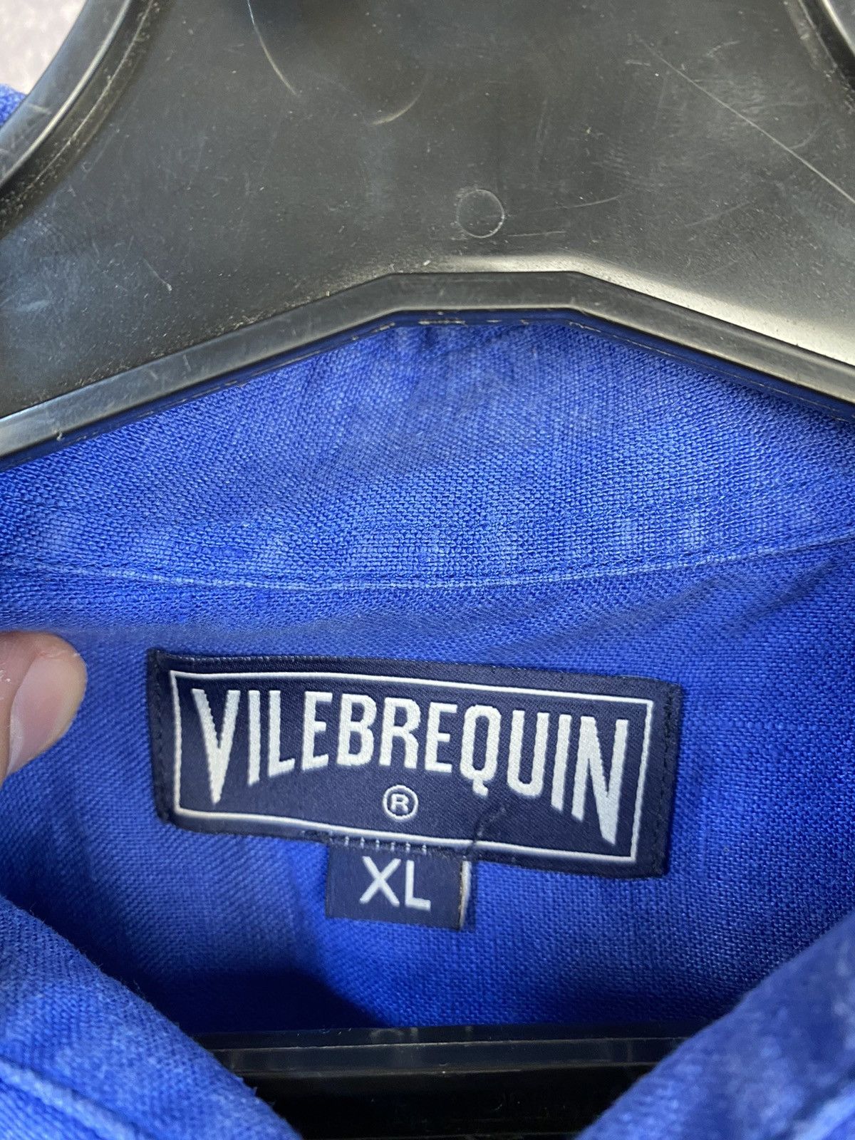 Designer × Vilebrequin Vilebrequin Linen Button Up Shirt Mens XL Hot Blue Size US XL / EU 56 / 4 - 5 Thumbnail
