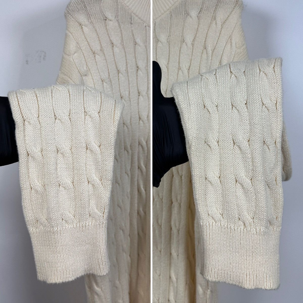Polo Ralph Lauren Polo Ralph Lauren Cable Knit Quarter Zip Mock Neck Sweater Size US XXL / EU 58 / 5 - 14 Thumbnail