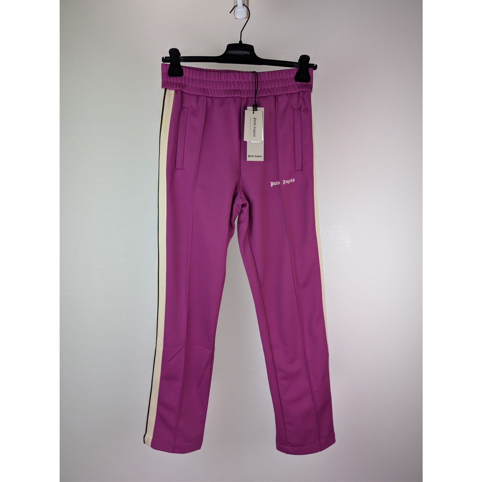 Palm Angels o1rshd1 Q:2 / Classic Logo Track Pants in Purple / Off White Size US 32 / EU 48 - 1 Thumbnail