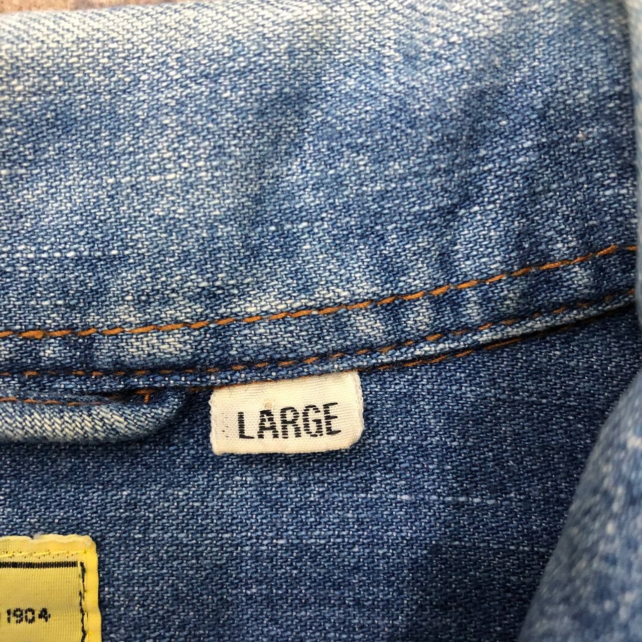 Vintage × Wrangler T307 VTG BLUE BELL WRANGLER DUNGAREES DENIM SHIRTS Size US L / EU 52-54 / 3 - 9 Thumbnail