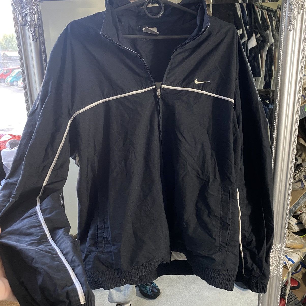 Nike Vintage Nike Track Jacket Striped Mini Swoosh 00s Y2K Size US L / EU 52-54 / 3 - 3 Thumbnail