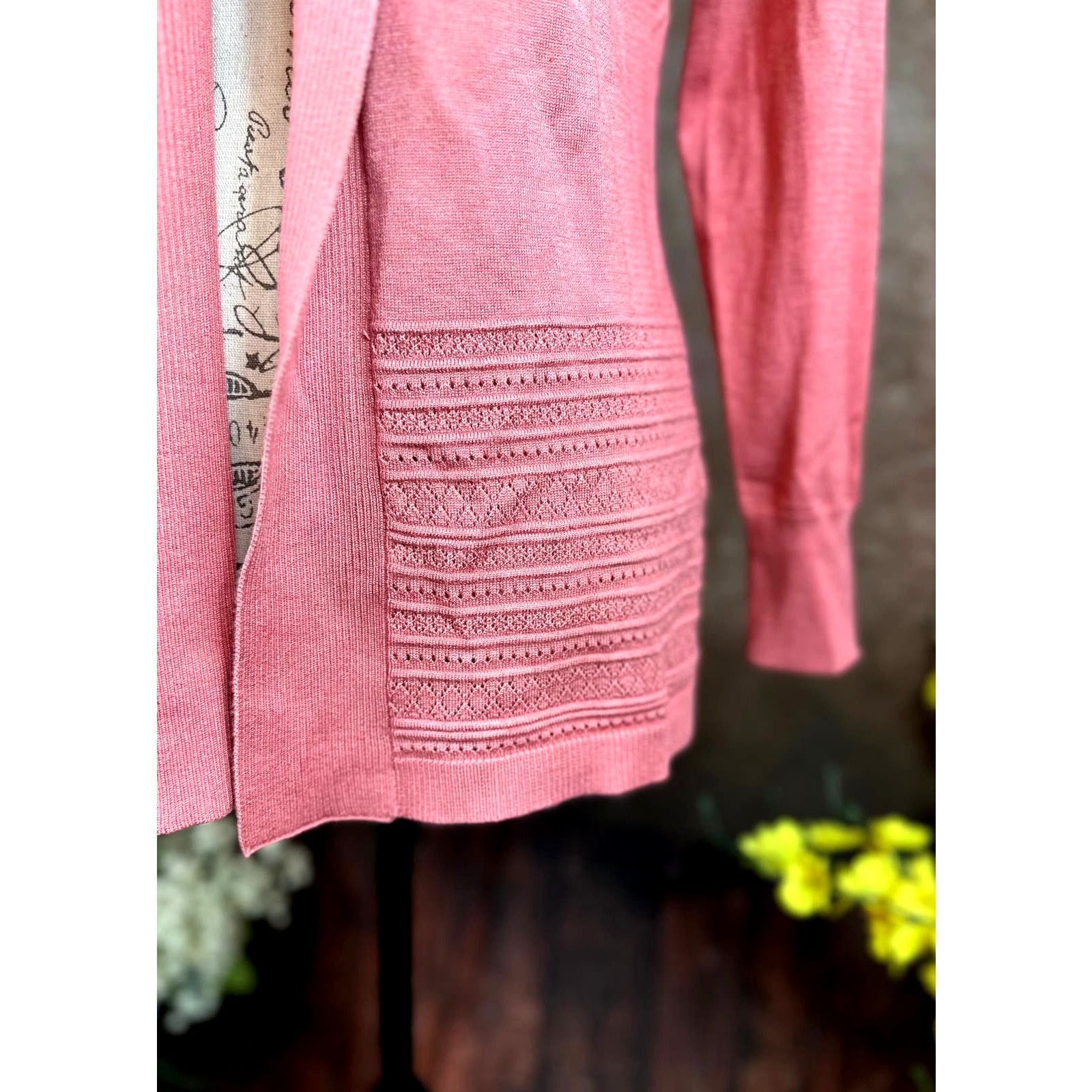 Other Lety & Me Gabby Pointelle Detailed Cardigan - Coral - size S Size S / US 4 / IT 40 - 6 Thumbnail