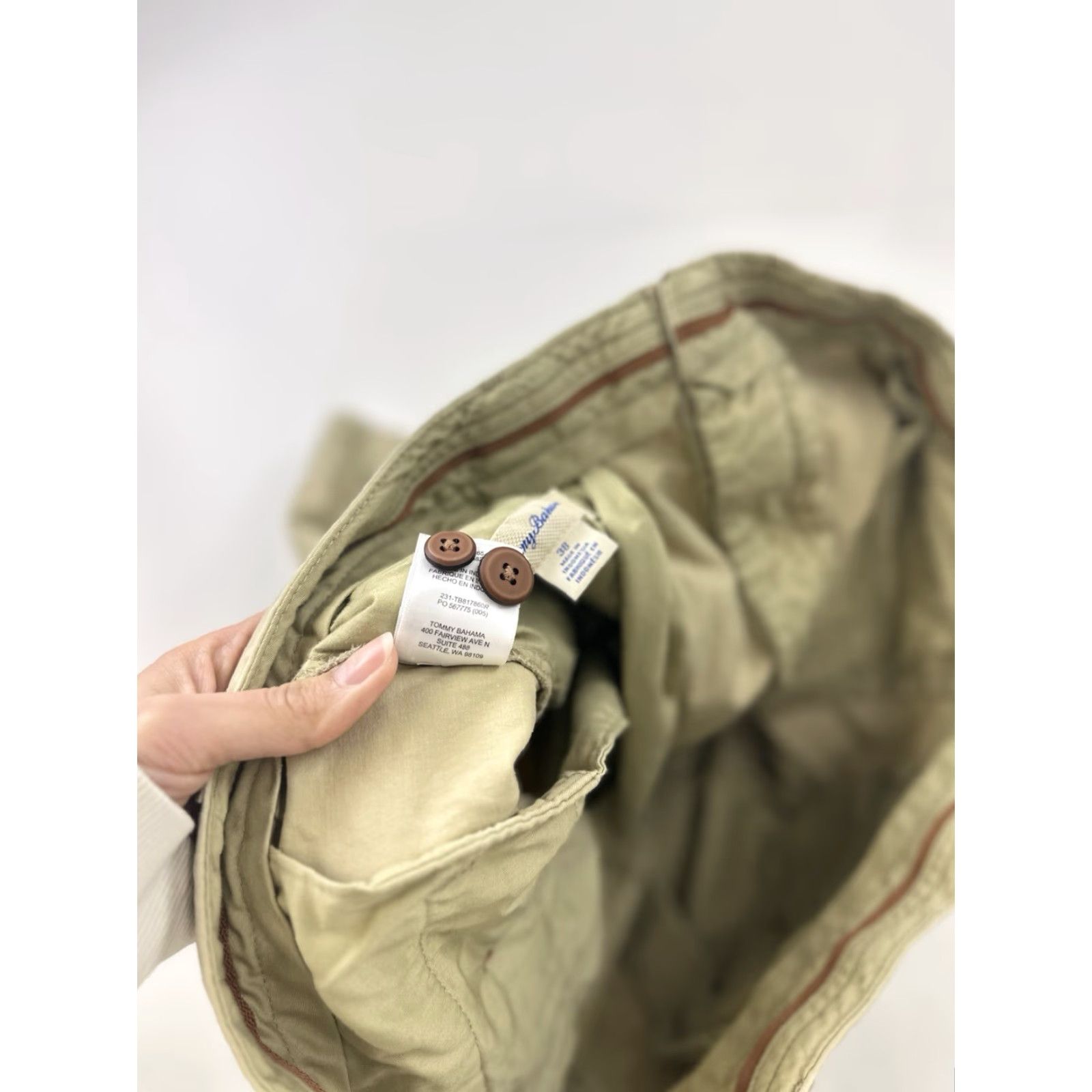 Tommy Bahama Tommy Bahama Shorts Men’s 38 Khaki Chino Twill Golf Casual Pockets Flat Front Zip Beige Cotton Spandex Regular Men Size US 38 / EU 54 - 7 Thumbnail