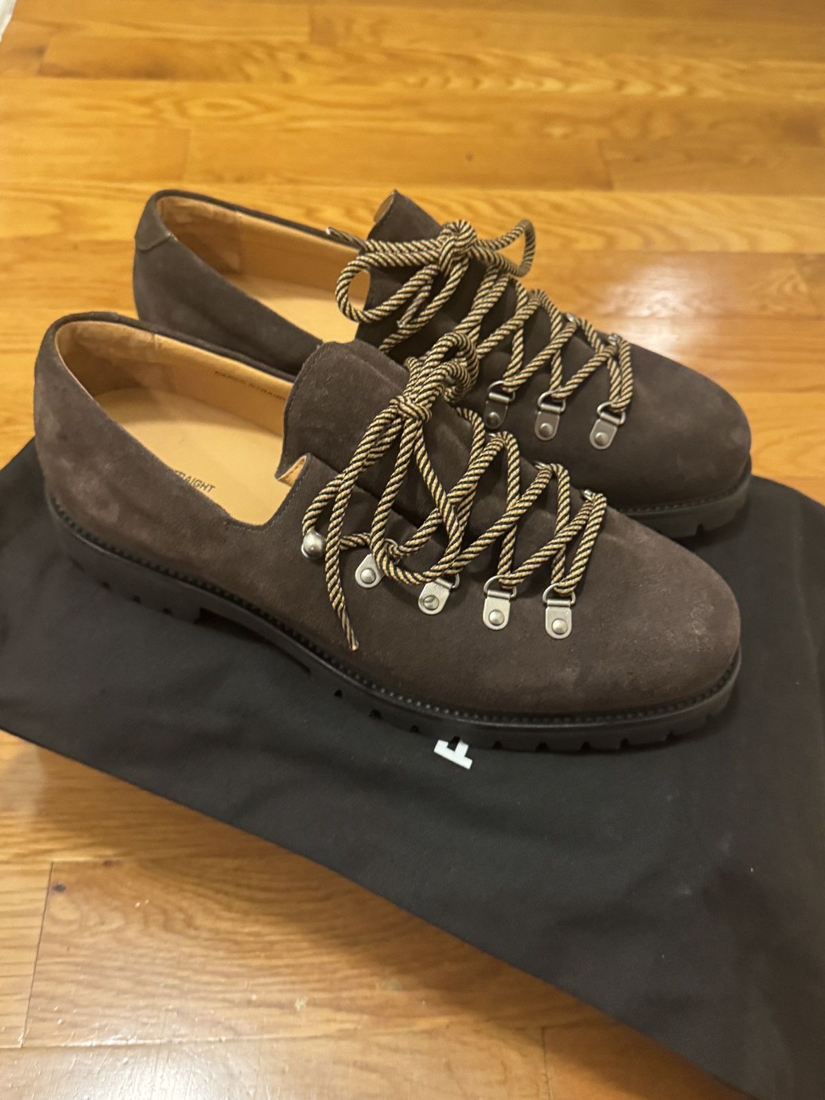 Other Paper Straight Mens Derby Shoes 45 EU Size US 11.5 / EU 44-45 - 2 Thumbnail