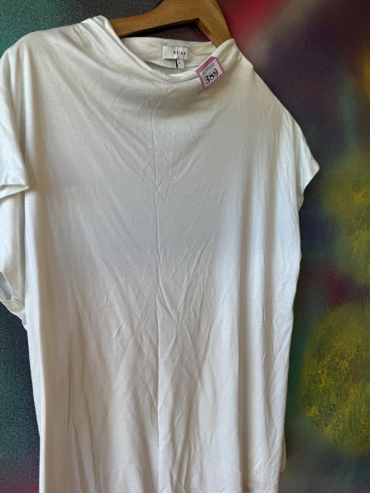 Reiss Reiss white cotton cap sleeve top Size L / US 10 / IT 46 - 3 Thumbnail