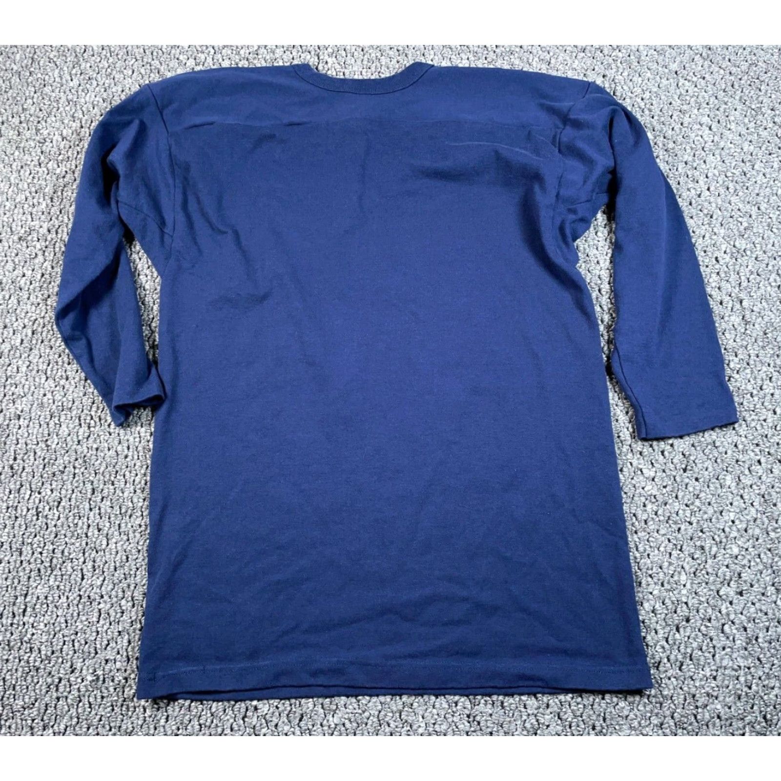 Russell Athletic VINTAGE Russell Athletic Sweatshirt Adult XL Dark Blue 50/50 80s Long Body Pullover V-Neck Men Mens 90s Retro Size US XL / EU 56 / 4 - 2 Thumbnail