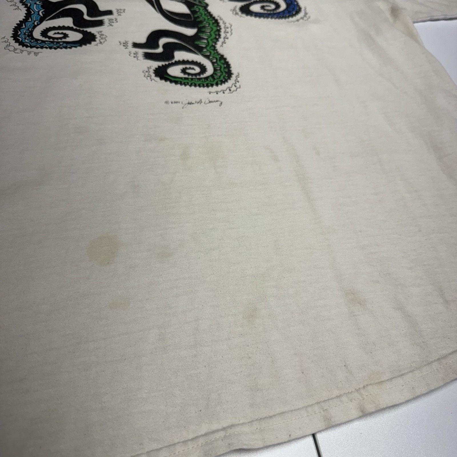 Vintage Vintage Y2K Alligator Art T Shirt Mens XL White Short Sleeve Size US XL / EU 56 / 4 - 6 Thumbnail