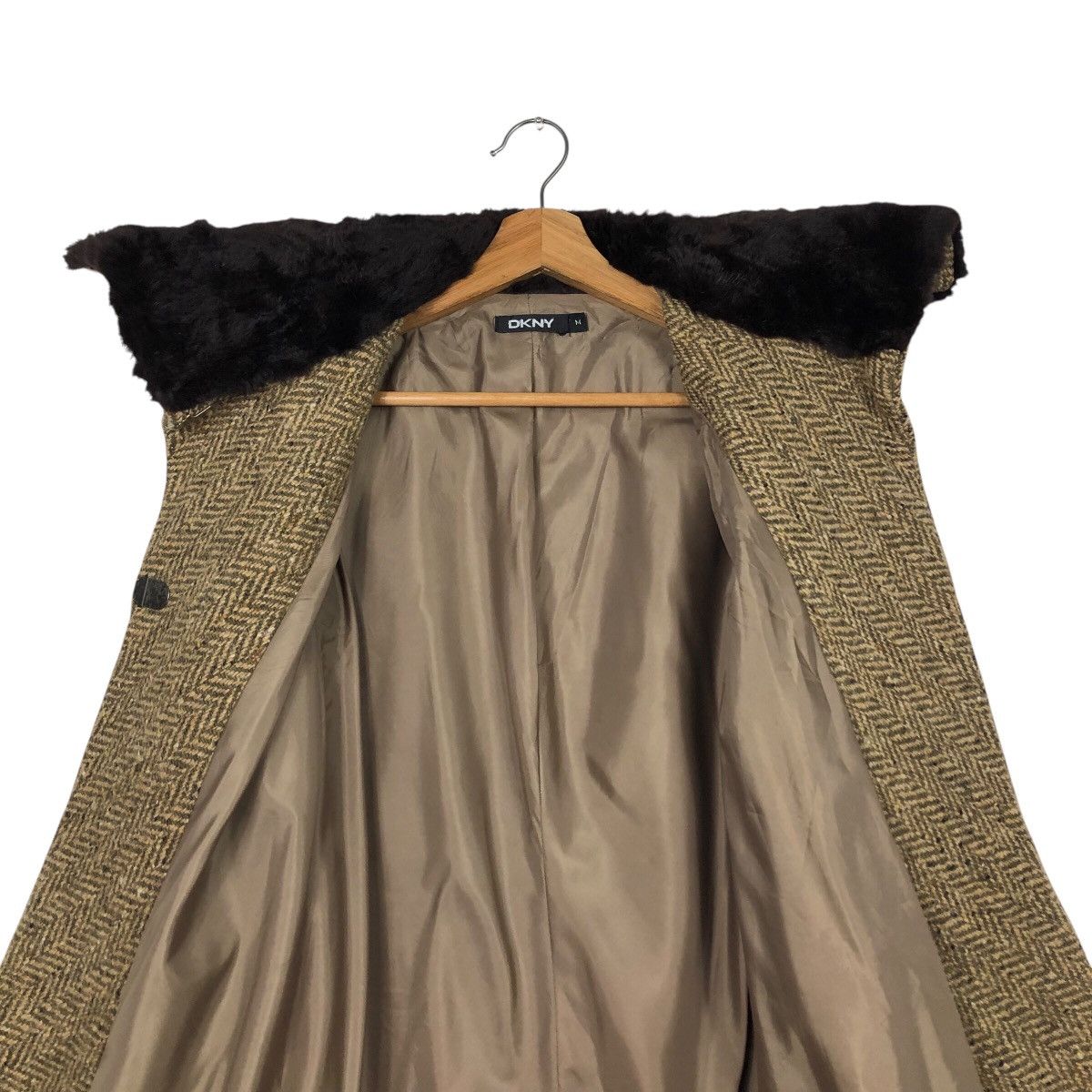 Japanese Brand 📌Vintage Wool Jacket DKNY Mink Fur Collar Size US M / EU 48-50 / 2 - 14 Thumbnail