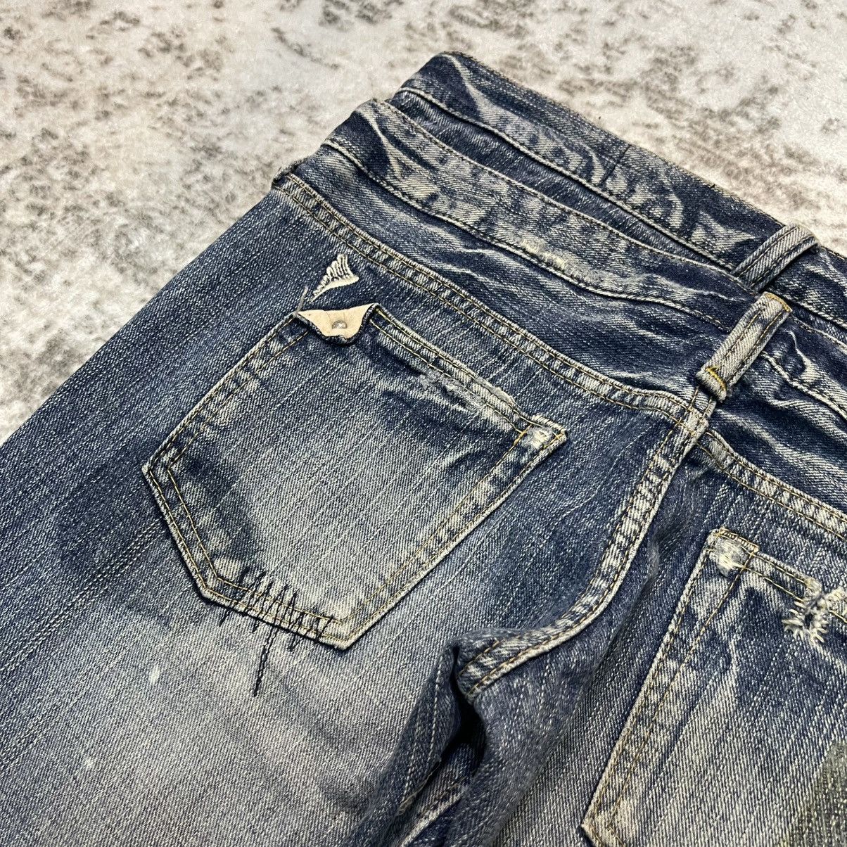 Japanese Brand 2000s Antgauge Japan Double Waist Newspaper Boro Jeans Size US 29 - 13 Thumbnail
