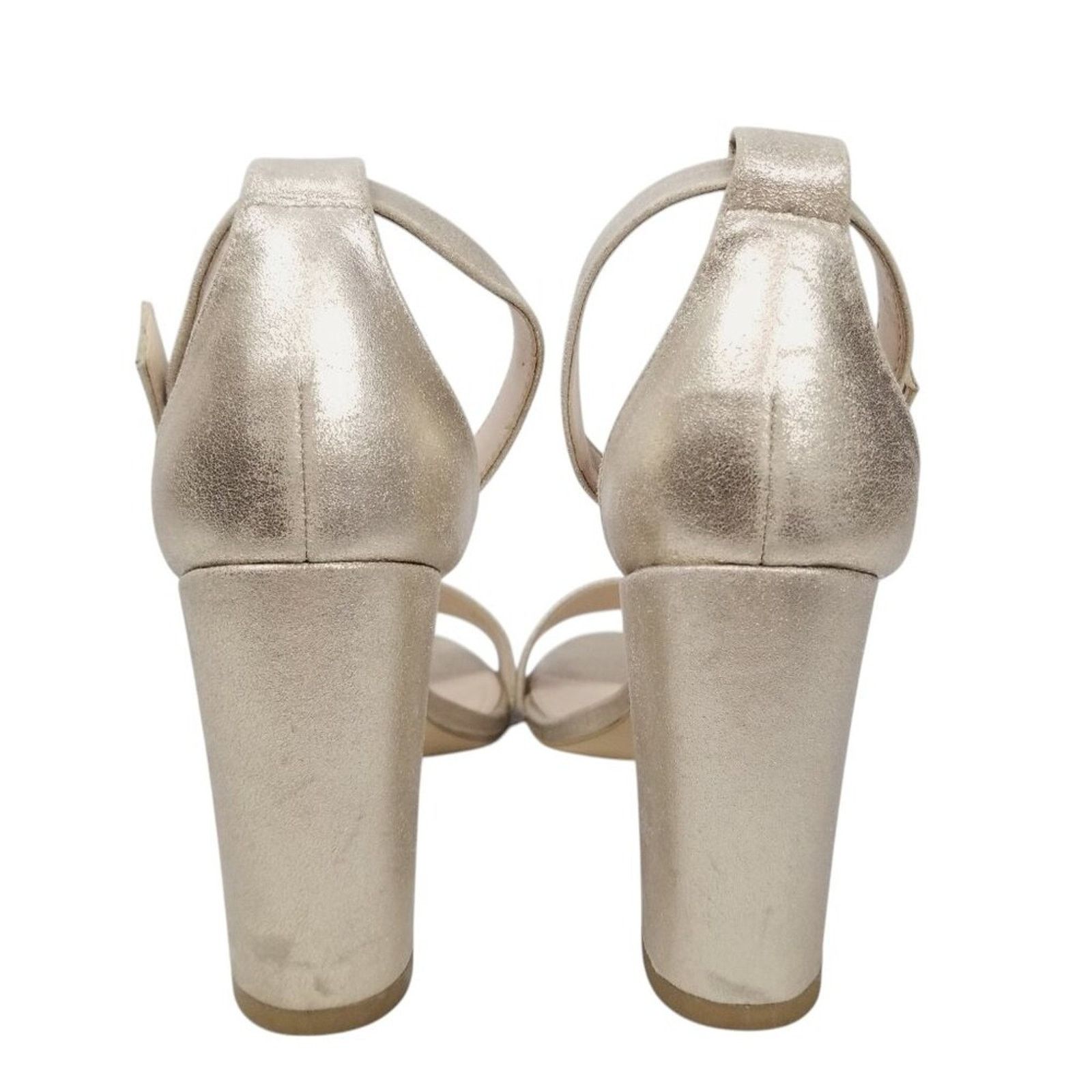 Pelle Moda Pelle Moda High Heel Sandals Gold Sz 8 Size US 8 / IT 38 - 5 Thumbnail